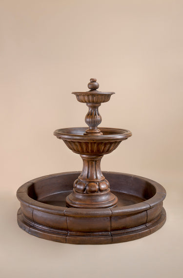 Sienna Pond Outdoor Cast Stone Garden Fountain by Giannini